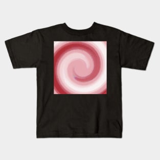 Swirl of Dark To Light Pink Stripes Kids T-Shirt